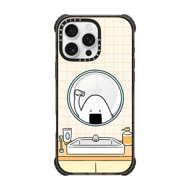 FURIIRAKUN x CASETiFY iPhone 16 Pro Max ケース Cartoon,Food ブラック ウルトラ インパクトケース MagSafe 対応 Onigiri morning routine by FURIIRAKUN Father's Day FURIIRAKUN x CASETiFY iPhone 16 Pro Max ケース Cartoon,Food ブラック ウルトラ インパクトケース MagSafe 対応 Onigiri morning routine by FURIIRAKUN Father's Day