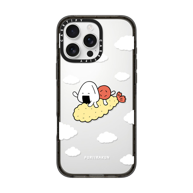 FURIIRAKUN x CASETiFY iPhone 16 Pro Max Case Cartoon,Food ブラック インパクトケース Onigiri & Umeboshi Flying Tempura by FURIIRAKUN Mother's Day FURIIRAKUN x CASETiFY iPhone 16 Pro Max Case Cartoon,Food ブラック インパクトケース Onigiri & Umeboshi Flying Tempura by FURIIRAKUN Mother's Day