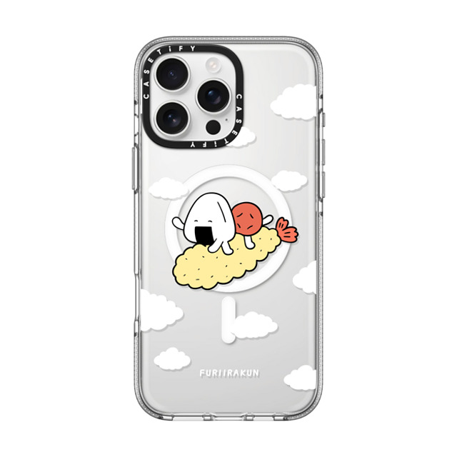 FURIIRAKUN x CASETiFY iPhone 16 Pro Max Case Cartoon,Food クリア クリア ケース MagSafe対応 Onigiri & Umeboshi Flying Tempura by FURIIRAKUN Back to School FURIIRAKUN x CASETiFY iPhone 16 Pro Max Case Cartoon,Food クリア クリア ケース MagSafe対応 Onigiri & Umeboshi Flying Tempura by FURIIRAKUN Back to School