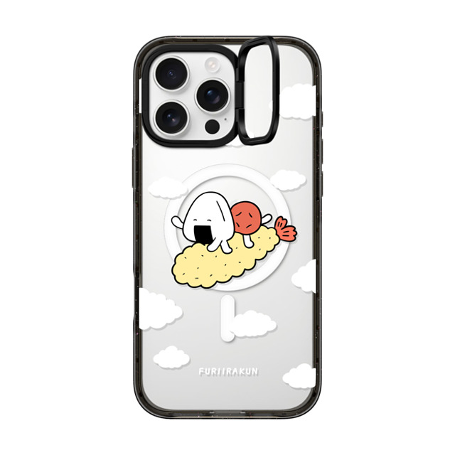 FURIIRAKUN x CASETiFY iPhone 16 Pro Max Case Cartoon,Food Black インパクトリングスタンドケース MagSafe対応 Onigiri & Umeboshi Flying Tempura by FURIIRAKUN Father's Day FURIIRAKUN x CASETiFY iPhone 16 Pro Max Case Cartoon,Food Black インパクトリングスタンドケース MagSafe対応 Onigiri & Umeboshi Flying Tempura by FURIIRAKUN Father's Day