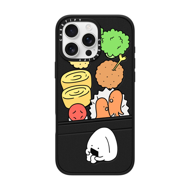 FURIIRAKUN x CASETiFY iPhone 16 Pro Max Case Cartoon,Food マットブラック Impact Case MagSafe Compatible Onigiri Lonely Bento by FURIIRAKUN Mother's Day FURIIRAKUN x CASETiFY iPhone 16 Pro Max Case Cartoon,Food マットブラック Impact Case MagSafe Compatible Onigiri Lonely Bento by FURIIRAKUN Mother's Day