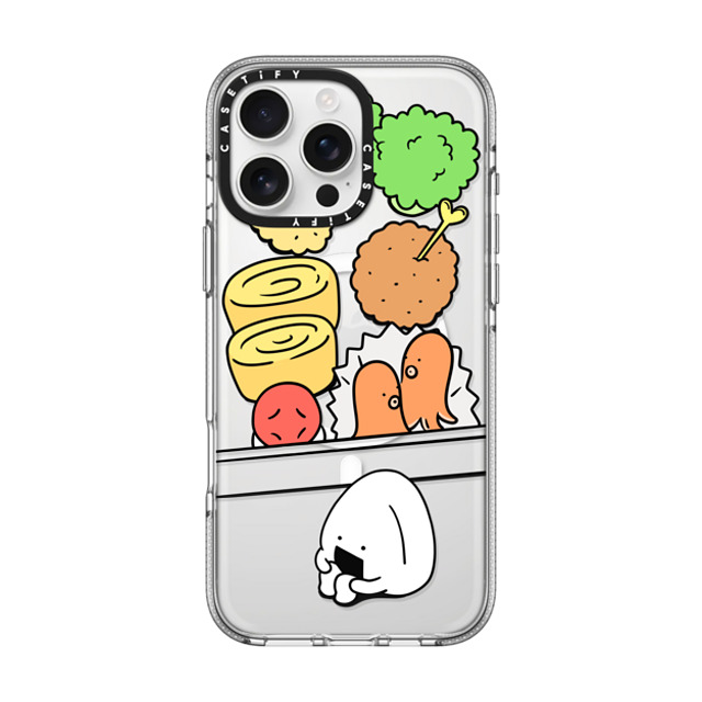 FURIIRAKUN x CASETiFY iPhone 16 Pro Max ケース Cartoon,Food クリア クリア ケース MagSafe対応 Onigiri Lonely Bento by FURIIRAKUN Back to School FURIIRAKUN x CASETiFY iPhone 16 Pro Max ケース Cartoon,Food クリア クリア ケース MagSafe対応 Onigiri Lonely Bento by FURIIRAKUN Back to School