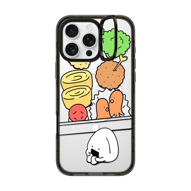FURIIRAKUN x CASETiFY iPhone 16 Pro Max Case Cartoon,Food Black インパクトリングスタンドケース MagSafe対応 Onigiri Lonely Bento by FURIIRAKUN Mother's Day FURIIRAKUN x CASETiFY iPhone 16 Pro Max Case Cartoon,Food Black インパクトリングスタンドケース MagSafe対応 Onigiri Lonely Bento by FURIIRAKUN Mother's Day