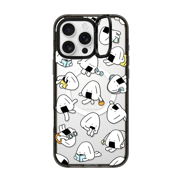 FURIIRAKUN x CASETiFY iPhone 16 Pro Max ケース Sticker,Cartoon ブラック インパクトリングスタンドケース MagSafe対応 Onigiri Day to day by FURIIRAKUN Father's Day FURIIRAKUN x CASETiFY iPhone 16 Pro Max ケース Sticker,Cartoon ブラック インパクトリングスタンドケース MagSafe対応 Onigiri Day to day by FURIIRAKUN Father's Day