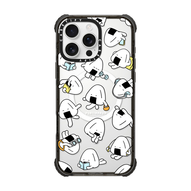 FURIIRAKUN x CASETiFY iPhone 16 Pro Max ケース Sticker,Cartoon ブラック ウルトラ インパクトケース MagSafe 対応 Onigiri Day to day by FURIIRAKUN Father's Day FURIIRAKUN x CASETiFY iPhone 16 Pro Max ケース Sticker,Cartoon ブラック ウルトラ インパクトケース MagSafe 対応 Onigiri Day to day by FURIIRAKUN Father's Day
