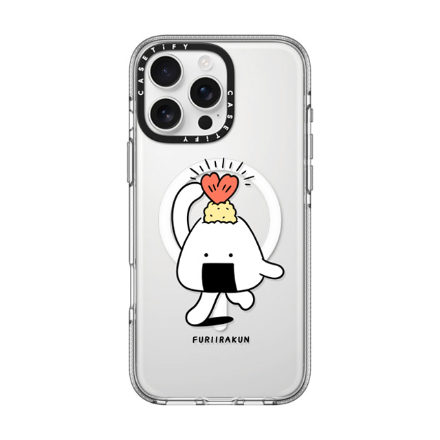 FURIIRAKUN x CASETiFY iPhone 16 Pro Max ケース Cartoon,Food クリア クリア ケース MagSafe対応 Onigiri Tenmusu by FURIIRAKUN Back to School FURIIRAKUN x CASETiFY iPhone 16 Pro Max ケース Cartoon,Food クリア クリア ケース MagSafe対応 Onigiri Tenmusu by FURIIRAKUN Back to School