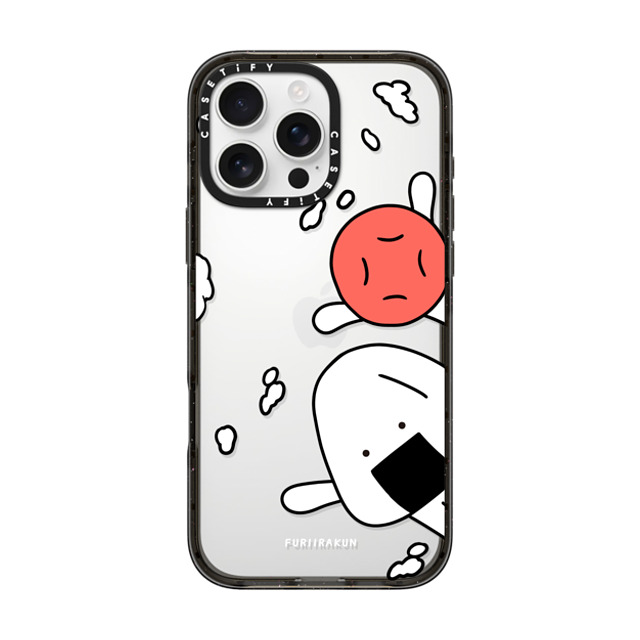 FURIIRAKUN x CASETiFY iPhone 16 Pro Max ケース Sticker,Cartoon ブラック インパクトケース Onigiri & Umeboshi hello by FURIIRAKUN Back to School FURIIRAKUN x CASETiFY iPhone 16 Pro Max ケース Sticker,Cartoon ブラック インパクトケース Onigiri & Umeboshi hello by FURIIRAKUN Back to School