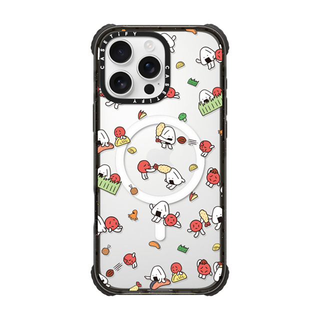 FURIIRAKUN x CASETiFY iPhone 16 Pro Max ケース Sticker,Cartoon ブラック ウルトラ インパクトケース MagSafe 対応 Onigiri & Umeboshi Bento Party by FURIIRAKUN Father's Day FURIIRAKUN x CASETiFY iPhone 16 Pro Max ケース Sticker,Cartoon ブラック ウルトラ インパクトケース MagSafe 対応 Onigiri & Umeboshi Bento Party by FURIIRAKUN Father's Day
