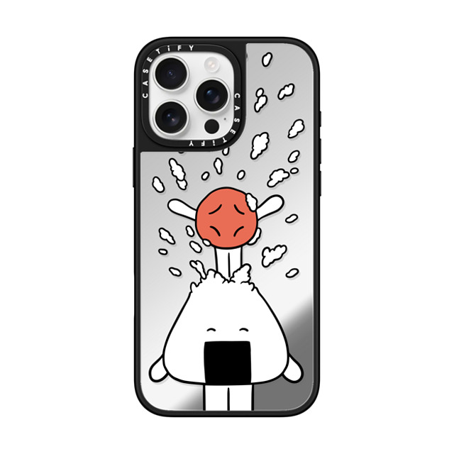 FURIIRAKUN x CASETiFY iPhone 16 Pro Max Case Sticker,Cartoon Silver on Black ミラーケース MagSafe対応 Onigiri & Umeboshi Pop out by FURIIRAKUN Back to School FURIIRAKUN x CASETiFY iPhone 16 Pro Max Case Sticker,Cartoon Silver on Black ミラーケース MagSafe対応 Onigiri & Umeboshi Pop out by FURIIRAKUN Back to School