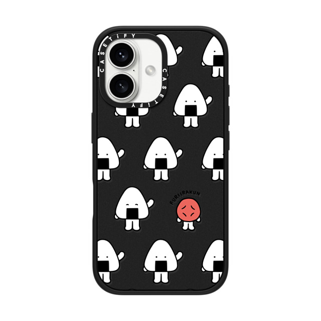 FURIIRAKUN x CASETiFY iPhone 16 ケース Sticker,Cartoon マットブラック インパクトケース MagSafe対応 Onigiri & Umeboshi Monogram by FURIIRAKUN Father's Day FURIIRAKUN x CASETiFY iPhone 16 ケース Sticker,Cartoon マットブラック インパクトケース MagSafe対応 Onigiri & Umeboshi Monogram by FURIIRAKUN Father's Day