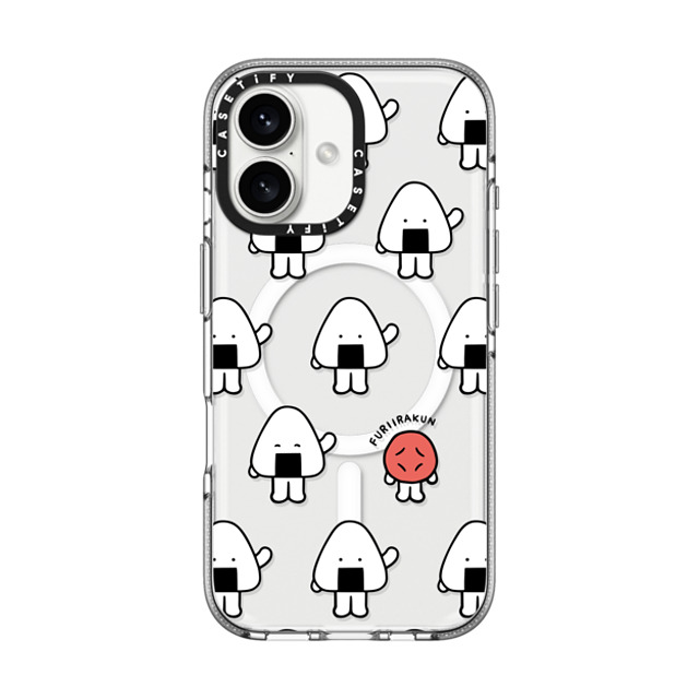 FURIIRAKUN x CASETiFY iPhone 16 ケース Sticker,Cartoon クリア クリア ケース MagSafe対応 Onigiri & Umeboshi Monogram by FURIIRAKUN Father's Day FURIIRAKUN x CASETiFY iPhone 16 ケース Sticker,Cartoon クリア クリア ケース MagSafe対応 Onigiri & Umeboshi Monogram by FURIIRAKUN Father's Day