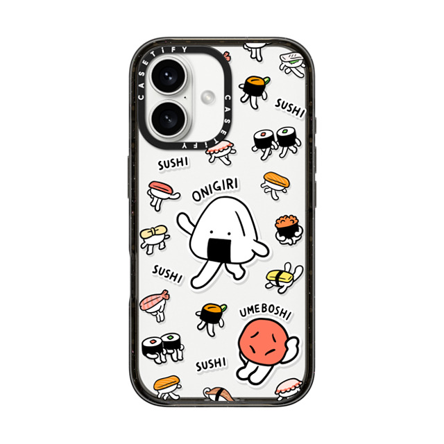 FURIIRAKUN x CASETiFY iPhone 16 Case Sticker,Cartoon Black Impact Case Onigiri & Umeboshi with Sushi by FURIIRAKUN Mother's Day FURIIRAKUN x CASETiFY iPhone 16 Case Sticker,Cartoon Black Impact Case Onigiri & Umeboshi with Sushi by FURIIRAKUN Mother's Day