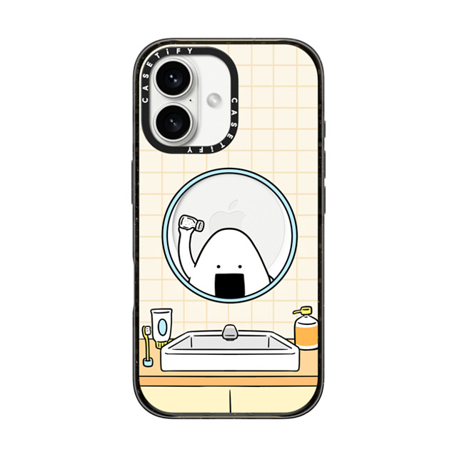 FURIIRAKUN x CASETiFY iPhone 16 ケース Cartoon,Food ブラック インパクトケース MagSafe対応 Onigiri morning routine by FURIIRAKUN Father's Day FURIIRAKUN x CASETiFY iPhone 16 ケース Cartoon,Food ブラック インパクトケース MagSafe対応 Onigiri morning routine by FURIIRAKUN Father's Day