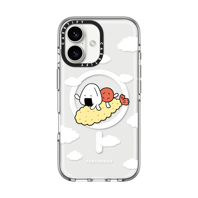 FURIIRAKUN x CASETiFY iPhone 16 Case Cartoon,Food Clear Clear Case MagSafe Compatible Onigiri & Umeboshi Flying Tempura by FURIIRAKUN Mother's Day FURIIRAKUN x CASETiFY iPhone 16 Case Cartoon,Food Clear Clear Case MagSafe Compatible Onigiri & Umeboshi Flying Tempura by FURIIRAKUN Mother's Day