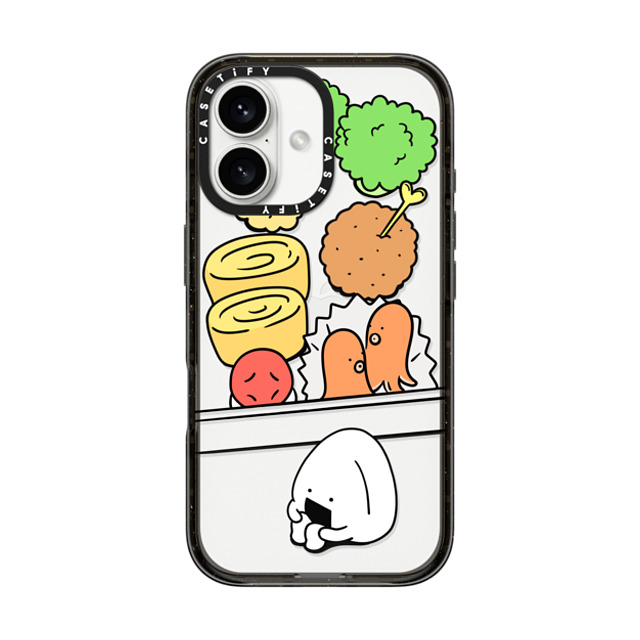 FURIIRAKUN x CASETiFY iPhone 16 Case Cartoon,Food ブラック インパクトケース Onigiri Lonely Bento by FURIIRAKUN Mother's Day FURIIRAKUN x CASETiFY iPhone 16 Case Cartoon,Food ブラック インパクトケース Onigiri Lonely Bento by FURIIRAKUN Mother's Day