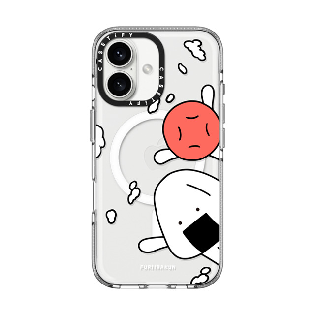 FURIIRAKUN x CASETiFY iPhone 16 ケース Sticker,Cartoon クリア クリア ケース MagSafe対応 Onigiri & Umeboshi hello by FURIIRAKUN Father's Day FURIIRAKUN x CASETiFY iPhone 16 ケース Sticker,Cartoon クリア クリア ケース MagSafe対応 Onigiri & Umeboshi hello by FURIIRAKUN Father's Day