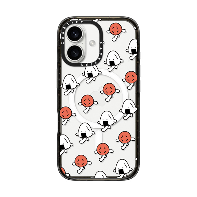 FURIIRAKUN x CASETiFY iPhone 16 Case Sticker,Cartoon Black Impact Case MagSafe Compatible Onigiri & Umeboshi March by FURIIRAKUN Mother's Day FURIIRAKUN x CASETiFY iPhone 16 Case Sticker,Cartoon Black Impact Case MagSafe Compatible Onigiri & Umeboshi March by FURIIRAKUN Mother's Day