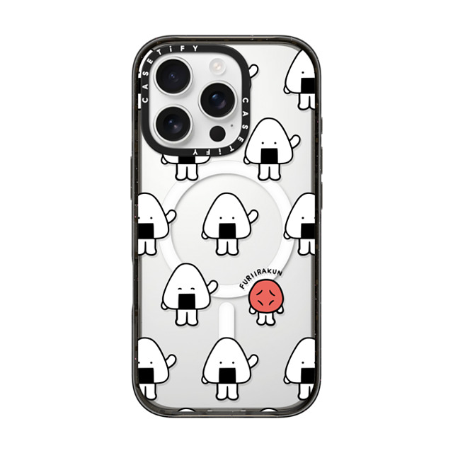 FURIIRAKUN x CASETiFY iPhone 16 Pro Case Sticker,Cartoon Black Impact Case MagSafe Compatible Onigiri & Umeboshi Monogram by FURIIRAKUN Mother's Day FURIIRAKUN x CASETiFY iPhone 16 Pro Case Sticker,Cartoon Black Impact Case MagSafe Compatible Onigiri & Umeboshi Monogram by FURIIRAKUN Mother's Day