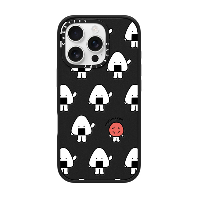 FURIIRAKUN x CASETiFY iPhone 16 Pro Case Sticker,Cartoon Matte Black Impact Case MagSafe Compatible Onigiri & Umeboshi Monogram by FURIIRAKUN Back to School FURIIRAKUN x CASETiFY iPhone 16 Pro Case Sticker,Cartoon Matte Black Impact Case MagSafe Compatible Onigiri & Umeboshi Monogram by FURIIRAKUN Back to School