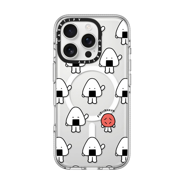 FURIIRAKUN x CASETiFY iPhone 16 Pro ケース Sticker,Cartoon クリア クリア ケース MagSafe対応 Onigiri & Umeboshi Monogram by FURIIRAKUN Father's Day FURIIRAKUN x CASETiFY iPhone 16 Pro ケース Sticker,Cartoon クリア クリア ケース MagSafe対応 Onigiri & Umeboshi Monogram by FURIIRAKUN Father's Day