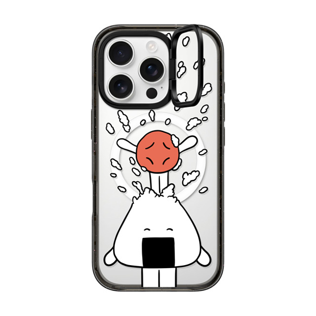 FURIIRAKUN x CASETiFY iPhone 16 Pro ケース Sticker,Cartoon ブラック インパクトリングスタンドケース MagSafe対応 Onigiri & Umeboshi Pop out by FURIIRAKUN Father's Day FURIIRAKUN x CASETiFY iPhone 16 Pro ケース Sticker,Cartoon ブラック インパクトリングスタンドケース MagSafe対応 Onigiri & Umeboshi Pop out by FURIIRAKUN Father's Day