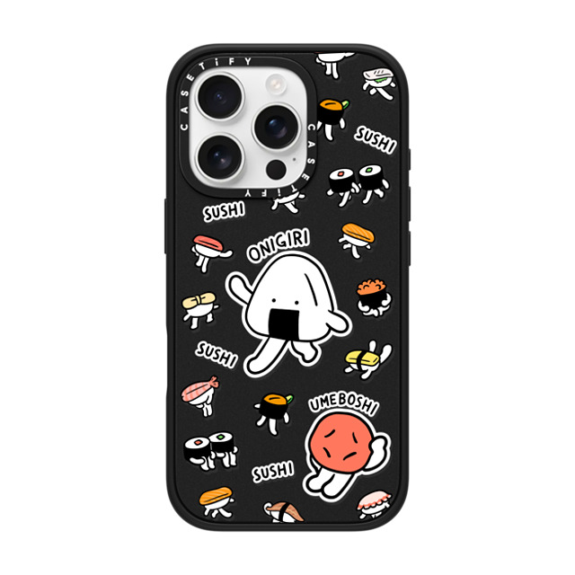 FURIIRAKUN x CASETiFY iPhone 16 Pro Case Sticker,Cartoon Matte Black Impact Case MagSafe Compatible Onigiri & Umeboshi with Sushi by FURIIRAKUN Back to School FURIIRAKUN x CASETiFY iPhone 16 Pro Case Sticker,Cartoon Matte Black Impact Case MagSafe Compatible Onigiri & Umeboshi with Sushi by FURIIRAKUN Back to School