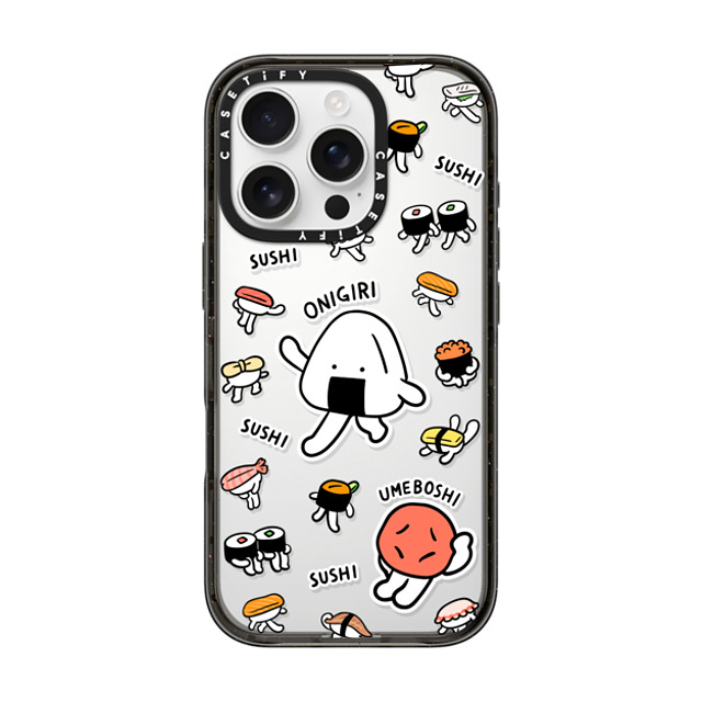 FURIIRAKUN x CASETiFY iPhone 16 Pro Case Sticker,Cartoon Black インパクトケース Onigiri & Umeboshi with Sushi by FURIIRAKUN Mother's Day FURIIRAKUN x CASETiFY iPhone 16 Pro Case Sticker,Cartoon Black インパクトケース Onigiri & Umeboshi with Sushi by FURIIRAKUN Mother's Day