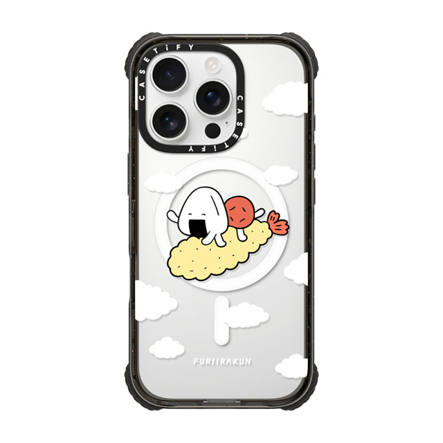 FURIIRAKUN x CASETiFY iPhone 16 Pro Case Cartoon,Food Black ウルトラ インパクトケース MagSafe 対応 Onigiri & Umeboshi Flying Tempura by FURIIRAKUN Back to School FURIIRAKUN x CASETiFY iPhone 16 Pro Case Cartoon,Food Black ウルトラ インパクトケース MagSafe 対応 Onigiri & Umeboshi Flying Tempura by FURIIRAKUN Back to School