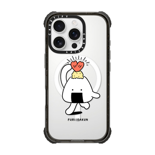 FURIIRAKUN x CASETiFY iPhone 16 Pro Case Cartoon,Food Black ウルトラ インパクトケース MagSafe 対応 Onigiri Tenmusu by FURIIRAKUN Mother's Day FURIIRAKUN x CASETiFY iPhone 16 Pro Case Cartoon,Food Black ウルトラ インパクトケース MagSafe 対応 Onigiri Tenmusu by FURIIRAKUN Mother's Day