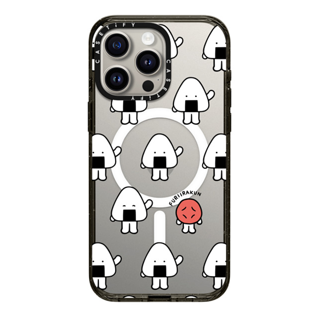 FURIIRAKUN x CASETiFY iPhone 15 Pro Max Case Sticker,Cartoon ブラック インパクトケース MagSafe対応 Onigiri & Umeboshi Monogram by FURIIRAKUN Mother's Day FURIIRAKUN x CASETiFY iPhone 15 Pro Max Case Sticker,Cartoon ブラック インパクトケース MagSafe対応 Onigiri & Umeboshi Monogram by FURIIRAKUN Mother's Day
