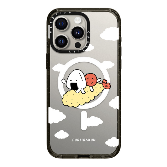 FURIIRAKUN x CASETiFY iPhone 15 Pro Max Case Cartoon,Food Black Impact Case MagSafe Compatible Onigiri & Umeboshi Flying Tempura by FURIIRAKUN Back to School FURIIRAKUN x CASETiFY iPhone 15 Pro Max Case Cartoon,Food Black Impact Case MagSafe Compatible Onigiri & Umeboshi Flying Tempura by FURIIRAKUN Back to School