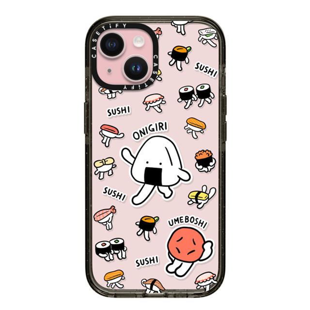 FURIIRAKUN x CASETiFY iPhone 15 Case Sticker,Cartoon Black インパクトケース Onigiri & Umeboshi with Sushi by FURIIRAKUN Mother's Day FURIIRAKUN x CASETiFY iPhone 15 Case Sticker,Cartoon Black インパクトケース Onigiri & Umeboshi with Sushi by FURIIRAKUN Mother's Day