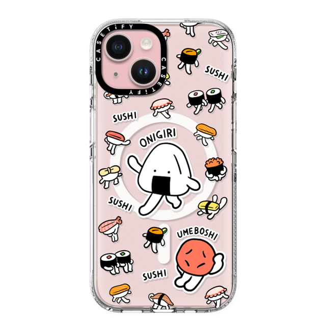 FURIIRAKUN x CASETiFY iPhone 15 Case Sticker,Cartoon Clear Clear Case MagSafe Compatible Onigiri & Umeboshi with Sushi by FURIIRAKUN Mother's Day FURIIRAKUN x CASETiFY iPhone 15 Case Sticker,Cartoon Clear Clear Case MagSafe Compatible Onigiri & Umeboshi with Sushi by FURIIRAKUN Mother's Day