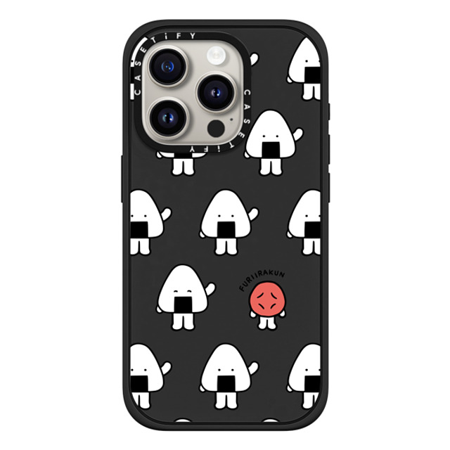 FURIIRAKUN x CASETiFY iPhone 15 Pro ケース Sticker,Cartoon マットブラック インパクトケース MagSafe対応 Onigiri & Umeboshi Monogram by FURIIRAKUN Mother's Day FURIIRAKUN x CASETiFY iPhone 15 Pro ケース Sticker,Cartoon マットブラック インパクトケース MagSafe対応 Onigiri & Umeboshi Monogram by FURIIRAKUN Mother's Day
