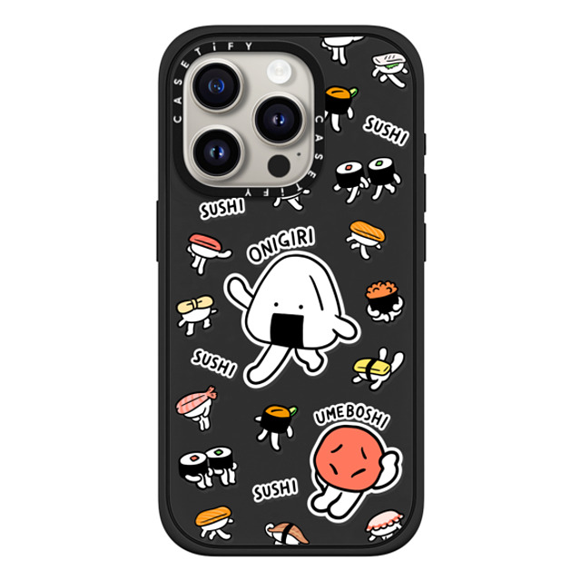 FURIIRAKUN x CASETiFY iPhone 15 Pro Case Sticker,Cartoon Matte Black Impact Case MagSafe Compatible Onigiri & Umeboshi with Sushi by FURIIRAKUN Back to School FURIIRAKUN x CASETiFY iPhone 15 Pro Case Sticker,Cartoon Matte Black Impact Case MagSafe Compatible Onigiri & Umeboshi with Sushi by FURIIRAKUN Back to School