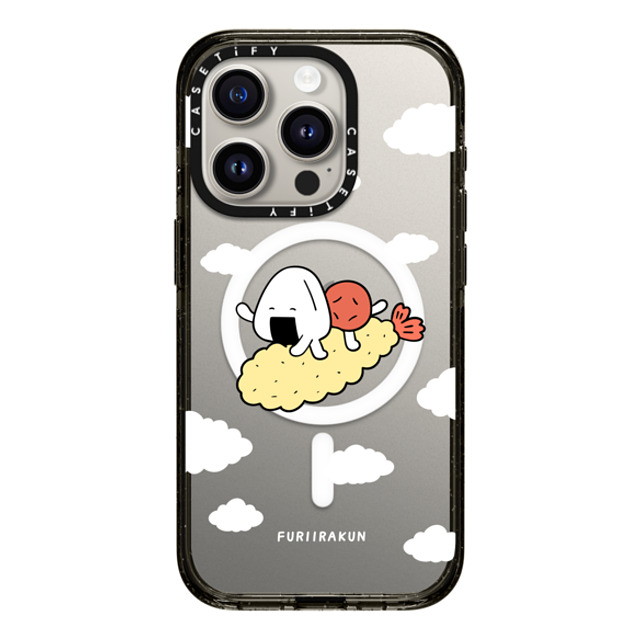 FURIIRAKUN x CASETiFY iPhone 15 Pro Case Cartoon,Food Black Impact Case MagSafe Compatible Onigiri & Umeboshi Flying Tempura by FURIIRAKUN Mother's Day FURIIRAKUN x CASETiFY iPhone 15 Pro Case Cartoon,Food Black Impact Case MagSafe Compatible Onigiri & Umeboshi Flying Tempura by FURIIRAKUN Mother's Day