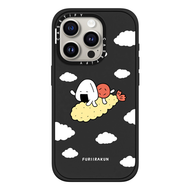 FURIIRAKUN x CASETiFY iPhone 15 Pro Case Cartoon,Food Matte Black Impact Case MagSafe Compatible Onigiri & Umeboshi Flying Tempura by FURIIRAKUN Back to School FURIIRAKUN x CASETiFY iPhone 15 Pro Case Cartoon,Food Matte Black Impact Case MagSafe Compatible Onigiri & Umeboshi Flying Tempura by FURIIRAKUN Back to School