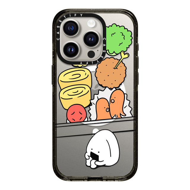 FURIIRAKUN x CASETiFY iPhone 15 Pro ケース Cartoon,Food ブラック インパクトケース MagSafe対応 Onigiri Lonely Bento by FURIIRAKUN Back to School FURIIRAKUN x CASETiFY iPhone 15 Pro ケース Cartoon,Food ブラック インパクトケース MagSafe対応 Onigiri Lonely Bento by FURIIRAKUN Back to School