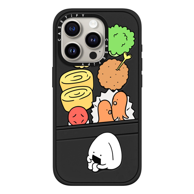 FURIIRAKUN x CASETiFY iPhone 15 Pro ケース Cartoon,Food マットブラック インパクトケース MagSafe対応 Onigiri Lonely Bento by FURIIRAKUN Back to School FURIIRAKUN x CASETiFY iPhone 15 Pro ケース Cartoon,Food マットブラック インパクトケース MagSafe対応 Onigiri Lonely Bento by FURIIRAKUN Back to School