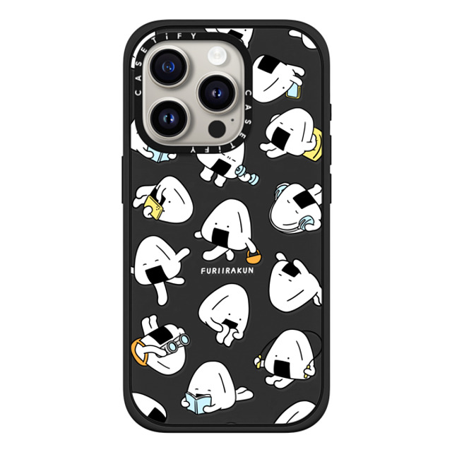 FURIIRAKUN x CASETiFY iPhone 15 Pro Case Sticker,Cartoon マットブラック Impact Case MagSafe Compatible Onigiri Day to day by FURIIRAKUN Mother's Day FURIIRAKUN x CASETiFY iPhone 15 Pro Case Sticker,Cartoon マットブラック Impact Case MagSafe Compatible Onigiri Day to day by FURIIRAKUN Mother's Day