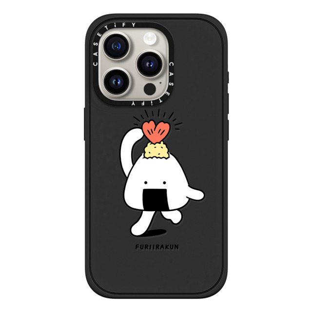 FURIIRAKUN x CASETiFY iPhone 15 Pro ケース Cartoon,Food マットブラック インパクトケース MagSafe対応 Onigiri Tenmusu by FURIIRAKUN Back to School FURIIRAKUN x CASETiFY iPhone 15 Pro ケース Cartoon,Food マットブラック インパクトケース MagSafe対応 Onigiri Tenmusu by FURIIRAKUN Back to School
