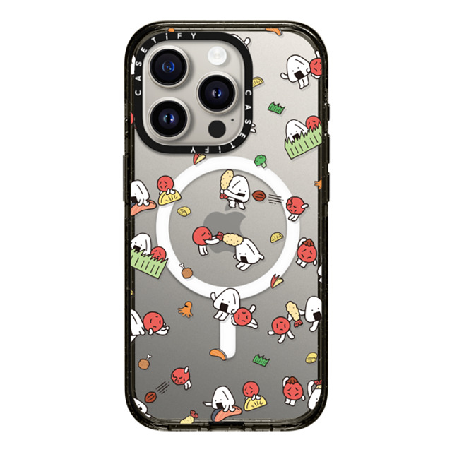 FURIIRAKUN x CASETiFY iPhone 15 Pro ケース Sticker,Cartoon ブラック インパクトケース MagSafe対応 Onigiri & Umeboshi Bento Party by FURIIRAKUN Back to School FURIIRAKUN x CASETiFY iPhone 15 Pro ケース Sticker,Cartoon ブラック インパクトケース MagSafe対応 Onigiri & Umeboshi Bento Party by FURIIRAKUN Back to School