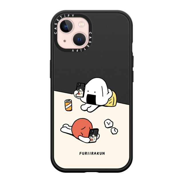 FURIIRAKUN x CASETiFY iPhone 13 ケース マットブラック インパクトケース MagSafe対応 Onigiri & Umeboshi Matching smartphone case by FURIIRAKUN