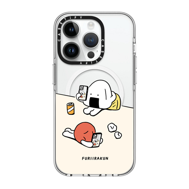 FURIIRAKUN x CASETiFY iPhone 14 Pro ケース クリア クリア ケース MagSafe対応 Onigiri & Umeboshi Matching smartphone case by FURIIRAKUN