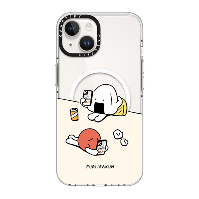 FURIIRAKUN x CASETiFY iPhone 14 ケース クリア クリア ケース MagSafe対応 Onigiri & Umeboshi Matching smartphone case by FURIIRAKUN