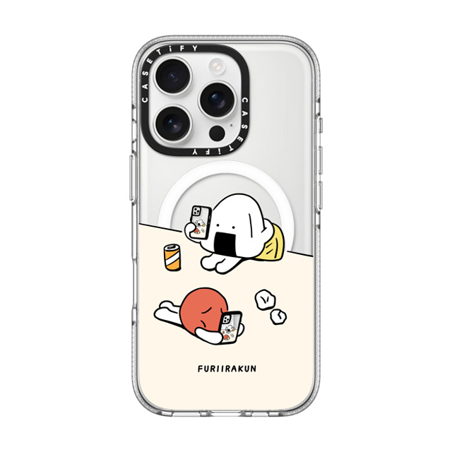 FURIIRAKUN x CASETiFY iPhone 16 Pro ケース クリア クリア ケース MagSafe対応 Onigiri & Umeboshi Matching smartphone case by FURIIRAKUN