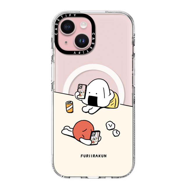 FURIIRAKUN x CASETiFY iPhone 15 ケース クリア クリア ケース MagSafe対応 Onigiri & Umeboshi Matching smartphone case by FURIIRAKUN