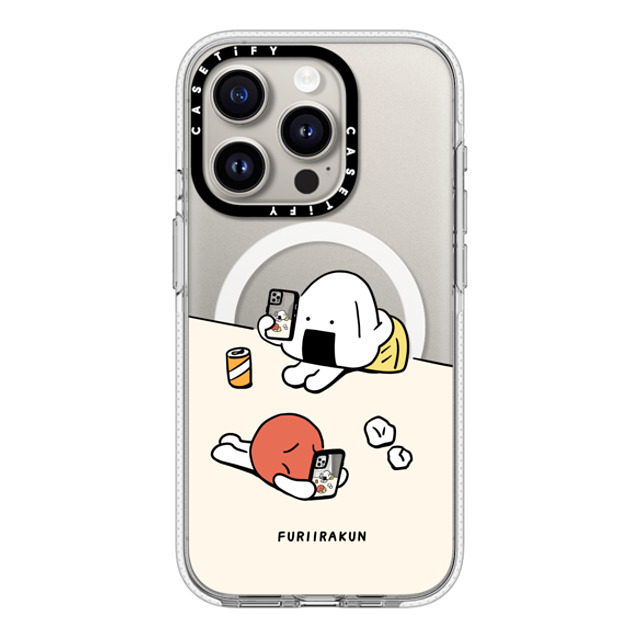 FURIIRAKUN x CASETiFY iPhone 15 Pro ケース クリア クリア ケース MagSafe対応 Onigiri & Umeboshi Matching smartphone case by FURIIRAKUN