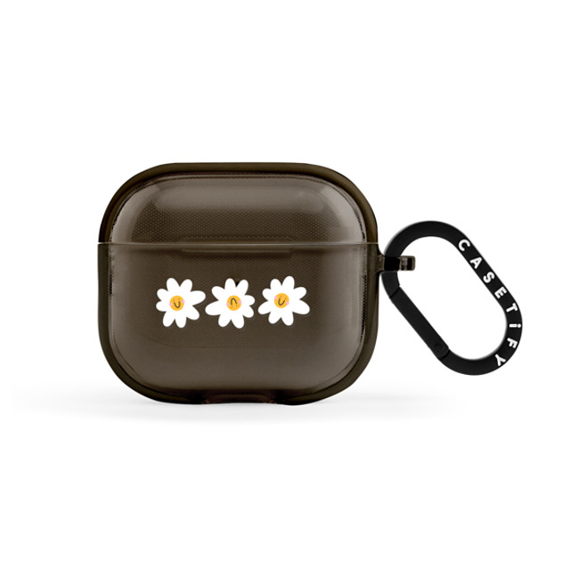 Laura Jane Illustrations x CASETiFY AirPods（第3世代） ブラック インパクトケース Daisies by Laura Jane Illustrations