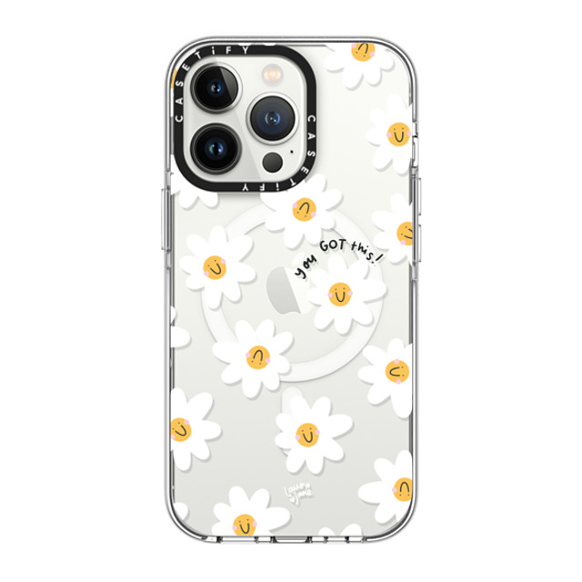 Laura Jane Illustrations x CASETiFY iPhone 13 Pro ケース Floral,Rainbow クリア クリア ケース MagSafe対応 Daisies by Laura Jane Illustrations Mother's Day Laura Jane Illustrations x CASETiFY iPhone 13 Pro ケース Floral,Rainbow クリア クリア ケース MagSafe対応 Daisies by Laura Jane Illustrations Mother's Day